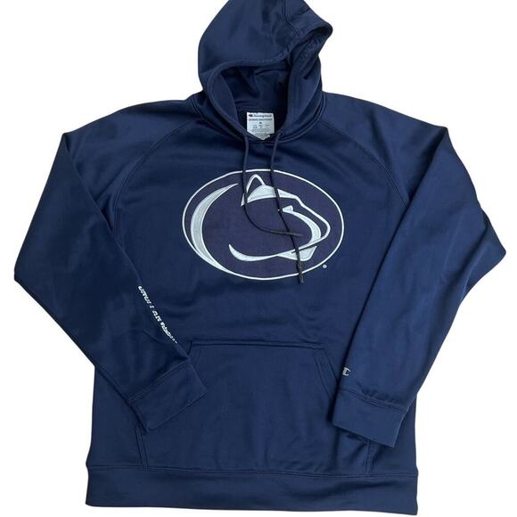 Champion Penn State Nittany Lions Navy Blue Champion Big Logo Hooded Sweatshirt - Picture 1 of 6